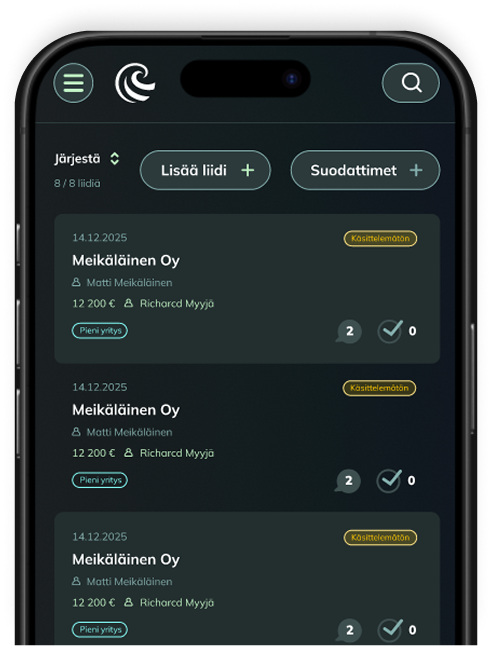 Vaula CRM mobile ui cropped