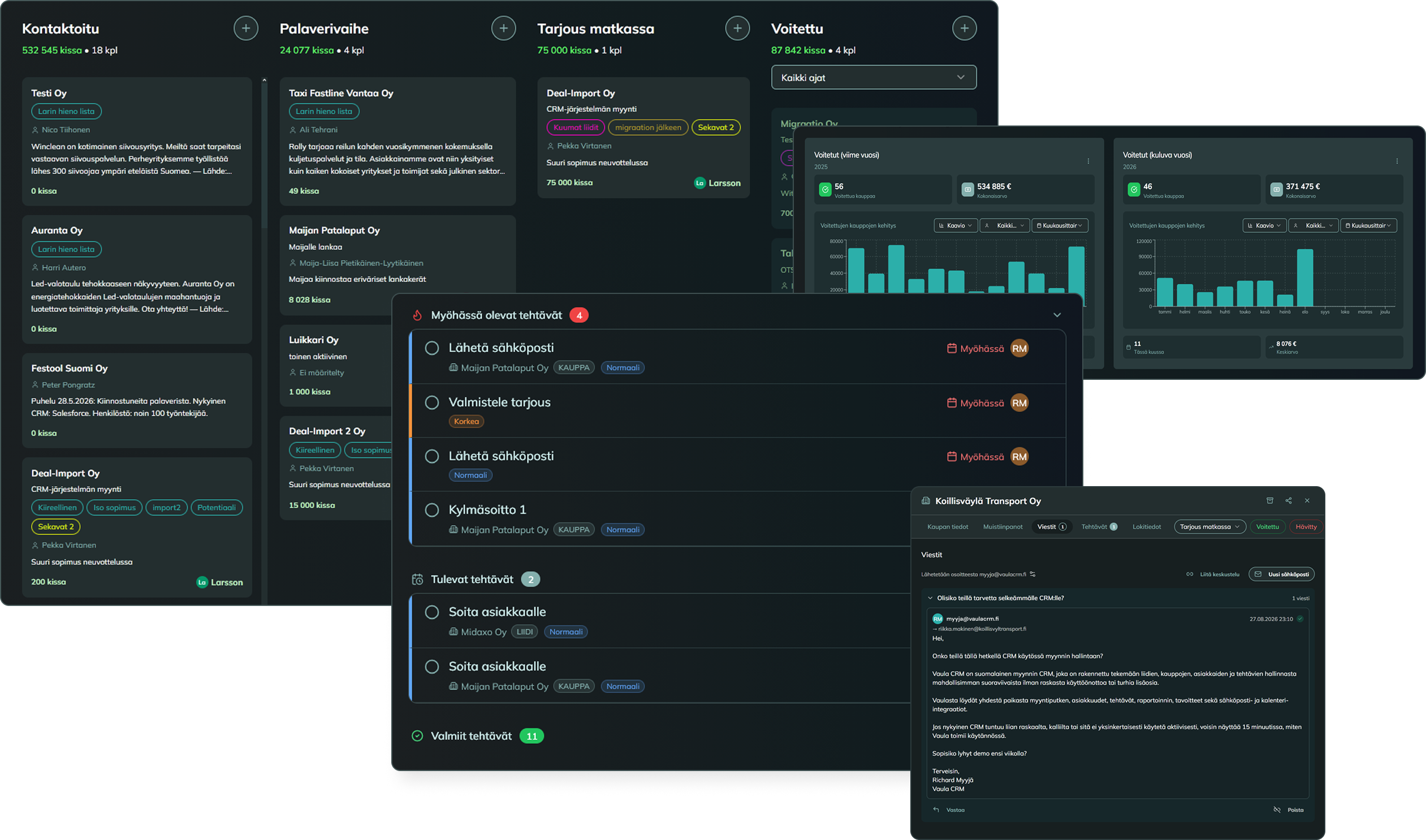 Vaula CRM sales management features